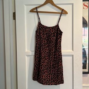 Wild fable mini black dress with roses
